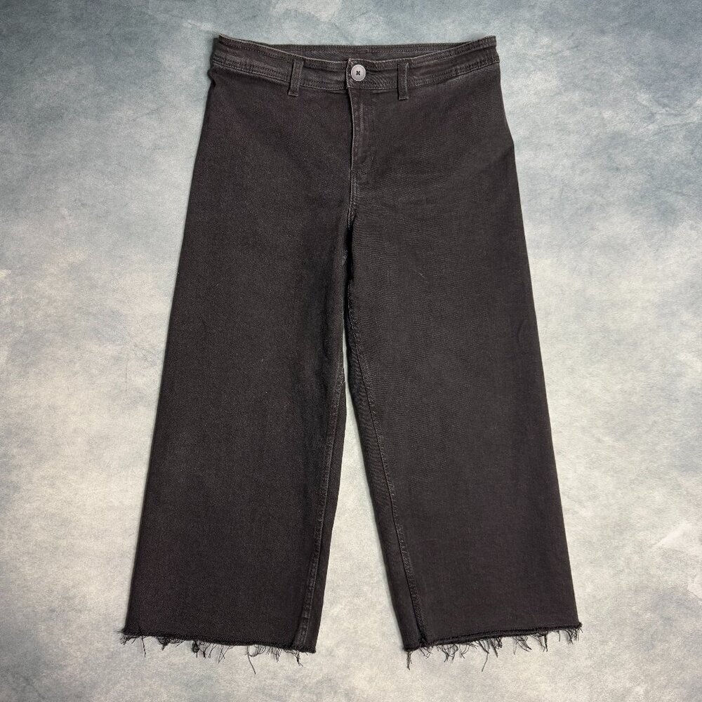 Wonder Nations Womens Wide Leg Black Jeans Size XL (14-16)